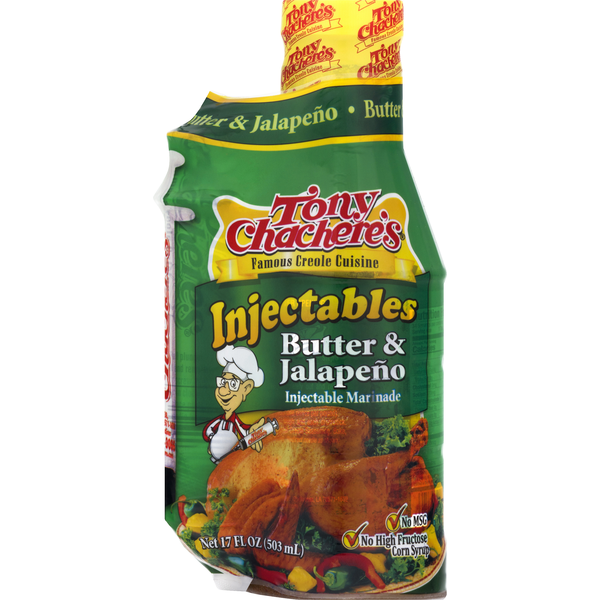 Marinades & Meat Preparation Tony Chachere's Injectable Marinade, Butter & Jalapeno hero