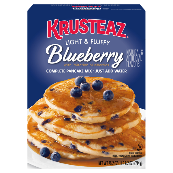 Hot Cereal & Pancake Mixes Krusteaz Light & Fluffy Blueberry Pancake & Waffle Mix hero