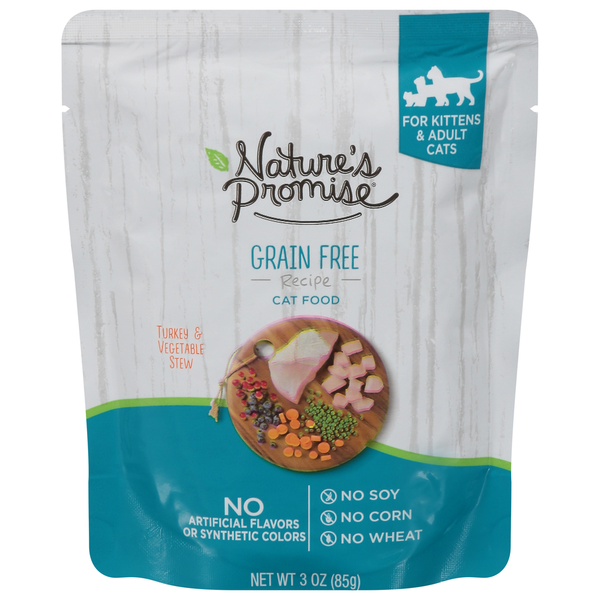 Cat Food Nature's Promise Cat Food,  for Kittens & Adult Cats, Turkey & Vegetable Stew, Grain Free hero