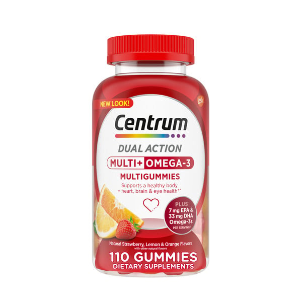 Vitamins & Supplements Centrum Multi+ Omega 3 Gummy Adult Multivitamin hero