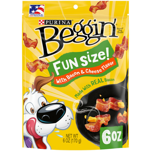 Dog Food & Care Purina Beggin' Dog Treats, Fun Size With Bacon and Cheese Flavor hero