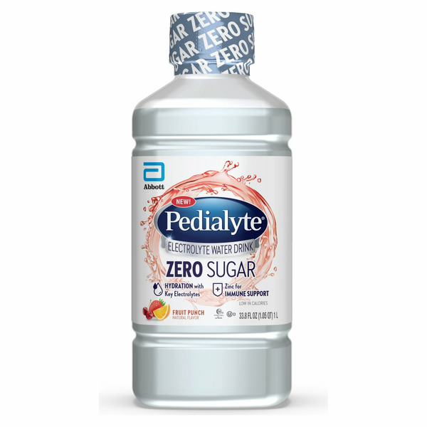 Energy & Sports Drinks Pedialyte Electrolyte Water Drink, Zero Sugar, Fruit Punch hero