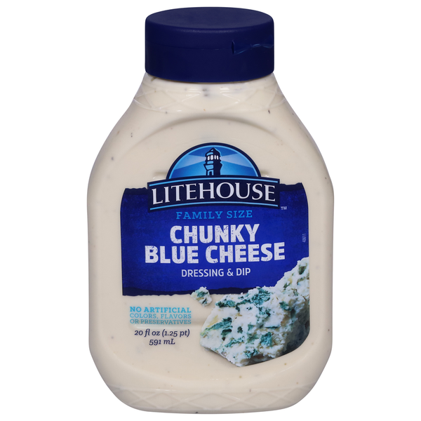 Salad Dressing & Toppings Litehouse Dressing & Dip, Chunky Blue Cheese, Family Size hero