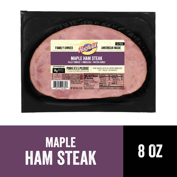 Packaged Meat Hatfield Ham Steak, Maple, Boneless hero