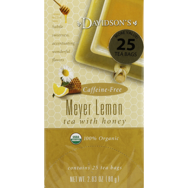 Tea Davidson's Organics Organic Meyer Lemon Tea with Honey, Caffeine Free hero