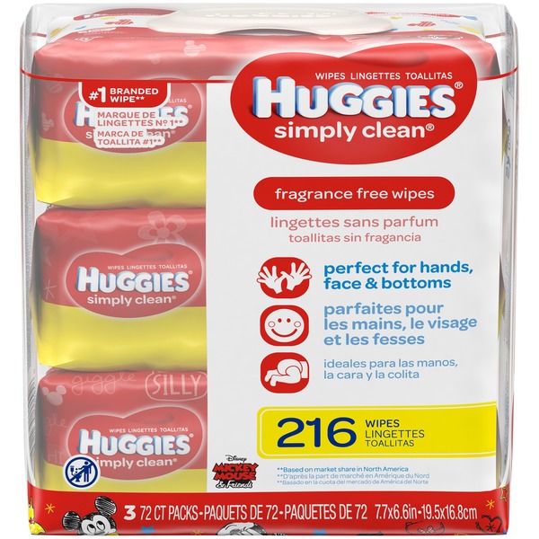 Diapers & Wipes Huggies Simply Clean Fragrance-free Baby Wipes hero