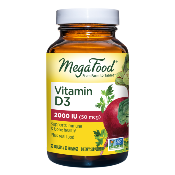 Vitamins & Minerals MegaFood Vitamin D3 2000 IU (50 mcg) hero