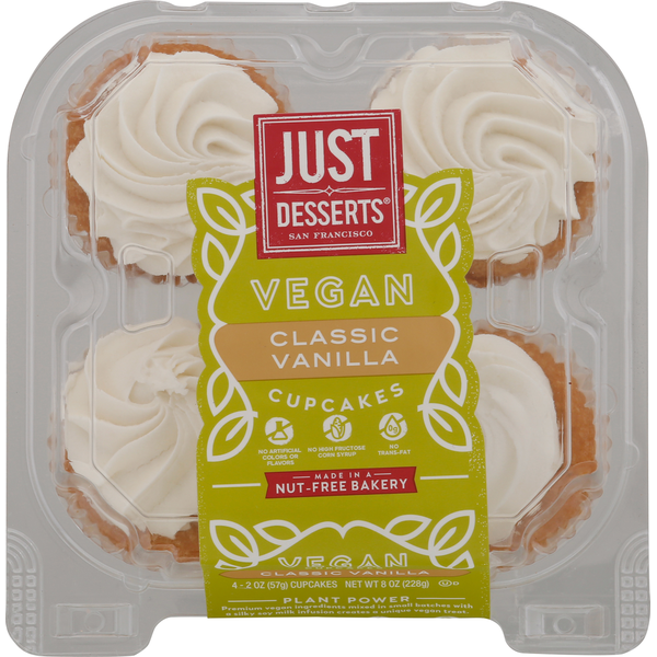 Just Desserts Cupcakes, Vegan, Classic Vanilla hero