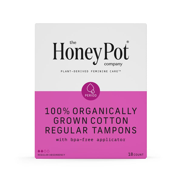 Feminine Care The Honey Pot Company Organic Cotton Regular, BPA-Free Applicator Tampons hero