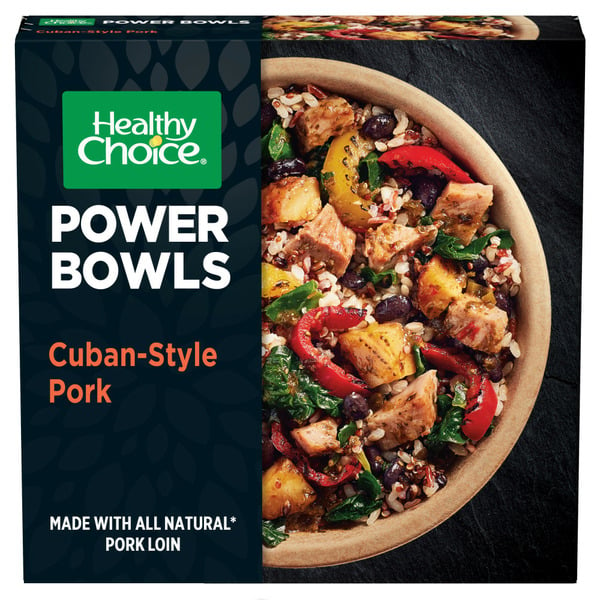 Frozen Meals Healthy Choice Power Bowls Cuban Pork hero