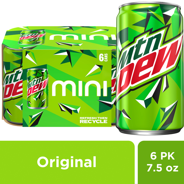 Soft Drinks Mountain Dew Soda Citrus 7.5 Fl Oz 6 Count hero