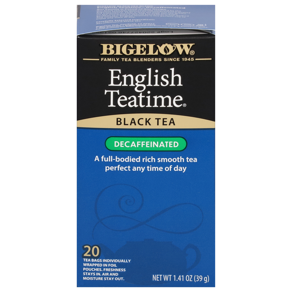 Tea Bigelow Black Tea, Decaffeinated, English Teatime, Tea Bags hero