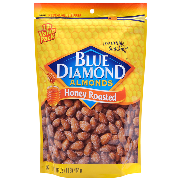 Blue Diamond Almonds, Honey Roasted, Value Pack hero