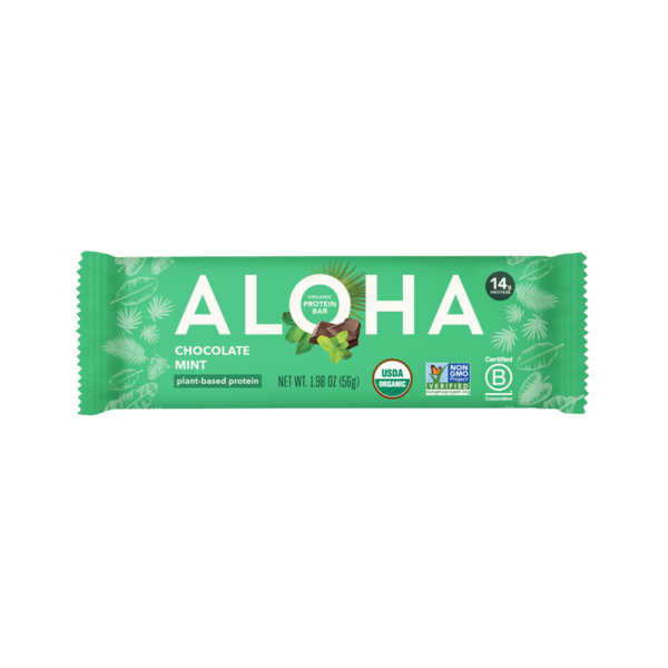 Energy & Granola Bars Aloha Protein Bar, Organic, Chocolate Mint hero