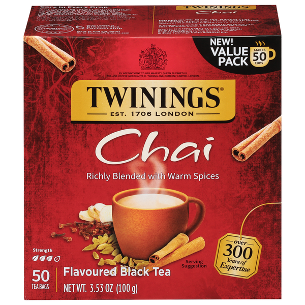 Twinings Flavoured Black Tea, Chai, Tea Bags hero