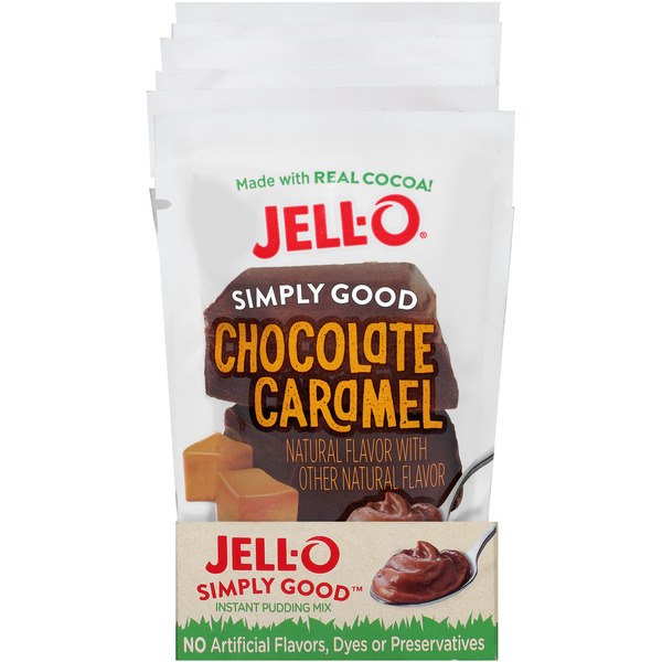 Doughs, Gelatins & Bake Mixes Jell-O Simply Good Chocolate Caramel Pudding hero