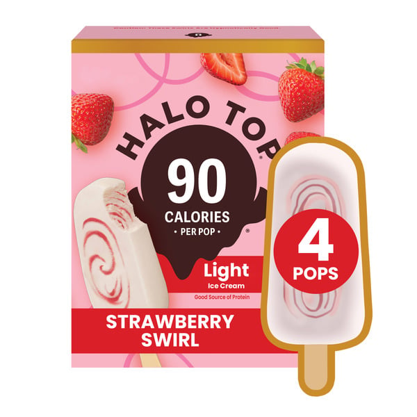 Frozen Dessert Halo Top Strawberry Swirl hero