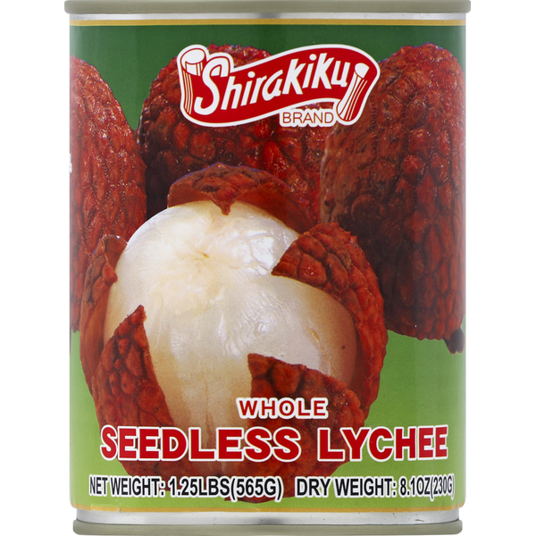 Canned Fruit & Applesauce Shirakiku Lychee, Seedless, Whole hero