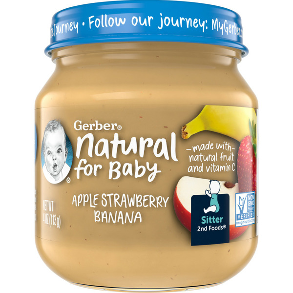 Baby Food & Formula Gerber Baby Food Apple Strawberry Banana Jar hero