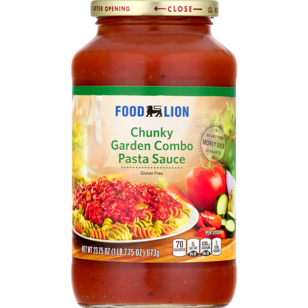 Pasta Sauce Food Lion Pasta Sauce, Garden Combo, Chunky hero