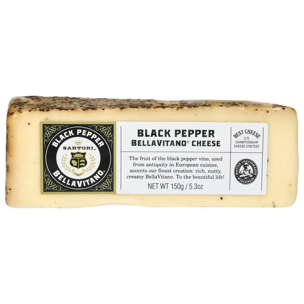 Specialty Cheeses Sartori Cheese, Black Pepper, Bellavitano hero