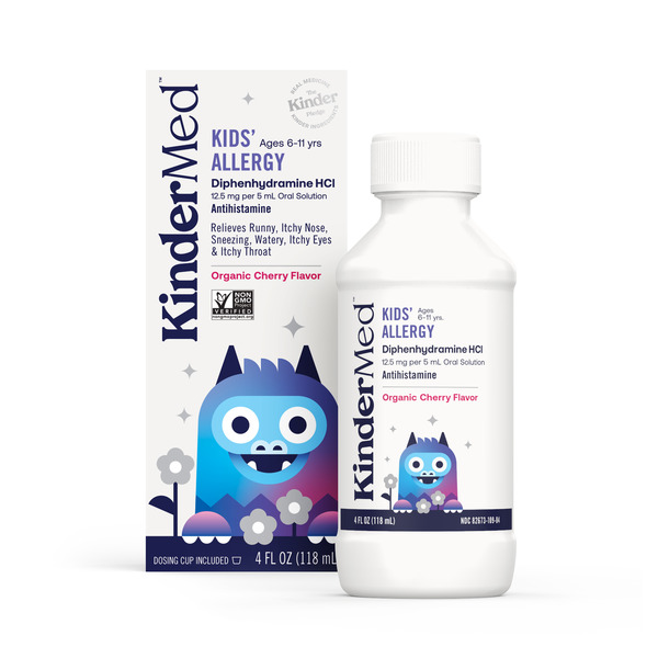 Cold, Flu & Allergy KinderMed Kids' Allergy with Diphenhydramine HCl, Organic Cherry Flavor hero