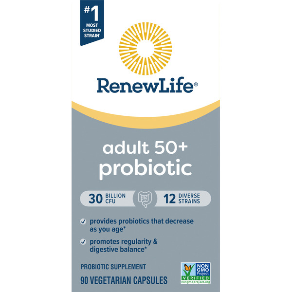 Renew Life Adult 50+ Probiotic Supplement, Vegetarian, 30 Billion CFU hero