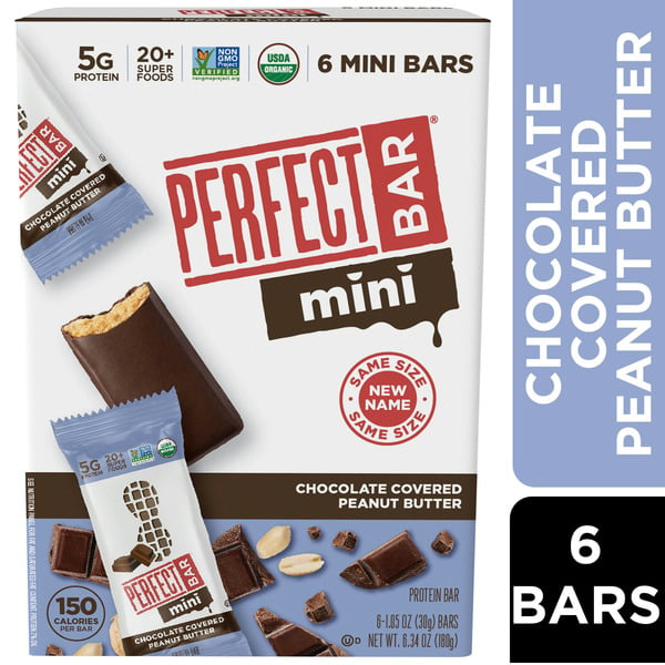 Refrigerated Pudding & Desserts Perfect Snacks Mini Chocolate Covered Peanut Butter Protein Bar, Gluten-Free hero