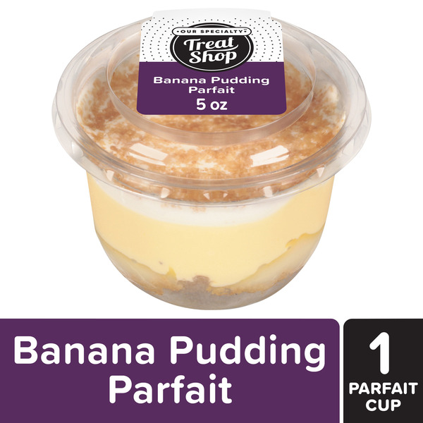 Bakery Desserts Our Specialty Banana Pudding Parfait Cup with Whipped Topping hero