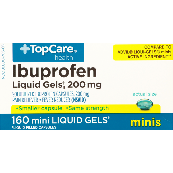 Muscles, Joints & Pain Relief TopCare Ibuprofen, 200 mg, Mini Liquid Gels hero