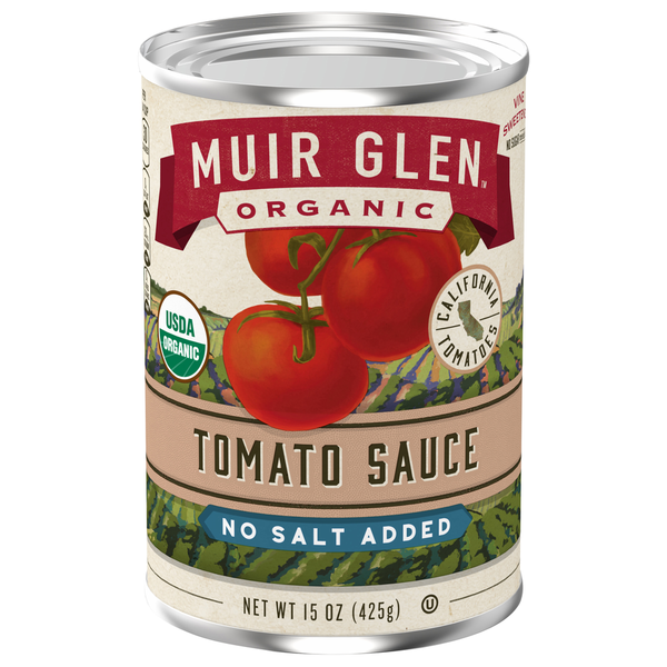 Canned & Jarred Vegetables Muir Glen Organic Tomato Sauce, No Salt Added hero