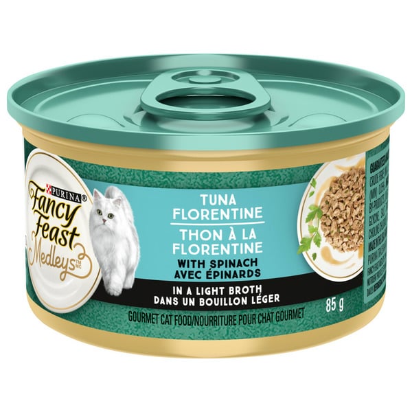 Cat Food & Care Fancy Feast Dishware Medleys Tuna Florentine in a Light Broth hero