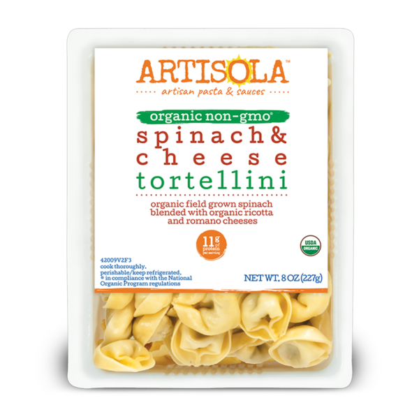 Fresh Pasta ARTISOLA Tender leaves of organic spinach and a rich blend of cheeses. hero