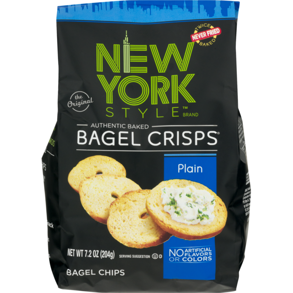 Crackers New York Style Bagel Crisps Plain hero