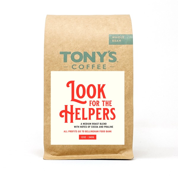 Tony's Coffee Look for the Helpers 12oz Whole Bean hero