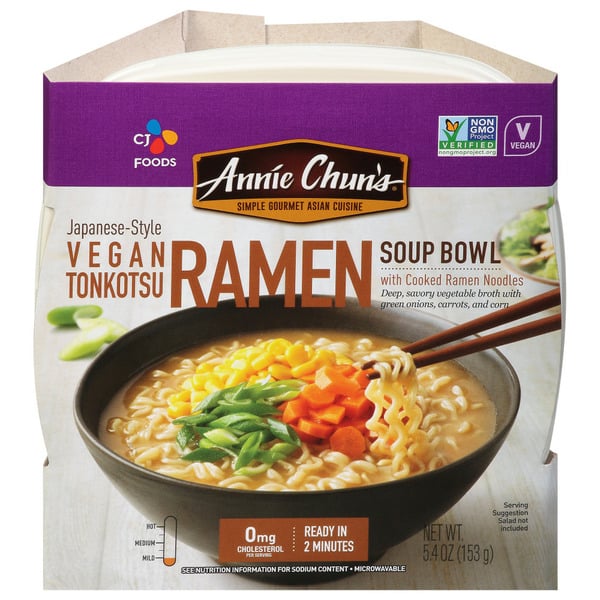 Dry Pasta Annie Chun's Japanese Style Tonkotsu Ramen Soup Bowl hero