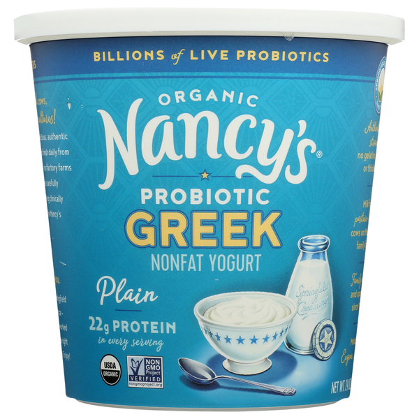 Yogurt Nancy's Organic Probiotic Nonfat Greek Yogurt hero