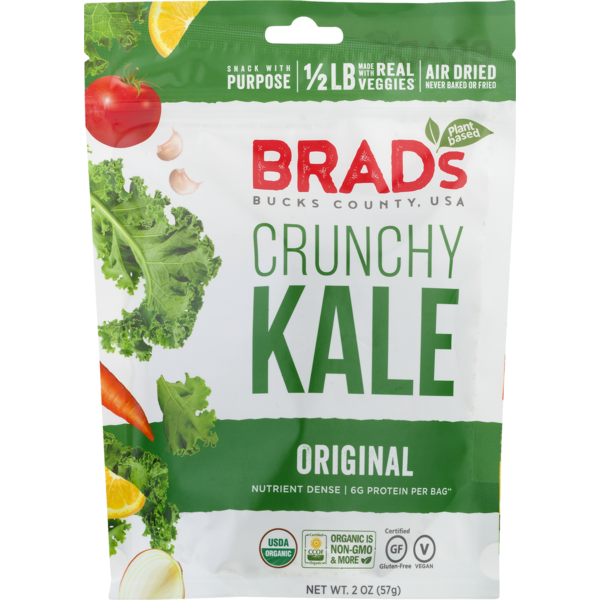 Fruit & Vegetable Snacks Brad's Plant Based Crunchy Kale Original hero