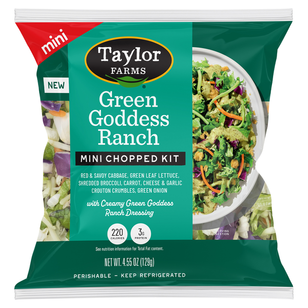 Fresh Vegetables Taylor Farms Green Goddess Ranch Mini Chopped Salad Kit hero