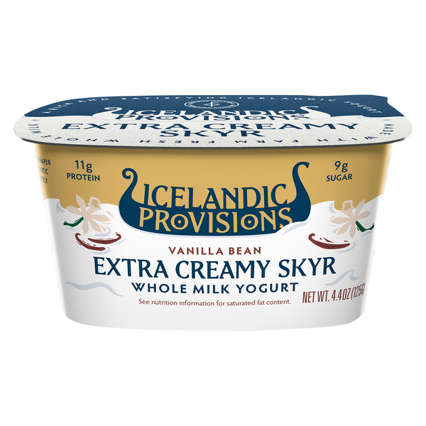 Yogurt Icelandic Provisions Skyr, Vanilla Bean, Extra Creamy hero