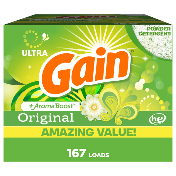 Laundry Gain Powder Laundry Detergent for Regular and HE Washers, Original Scent, 150 loads hero