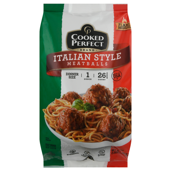 Frozen Meat & Seafood Cooked Perfect Cooked Perfect® Italian Style Frozen Meatballs hero