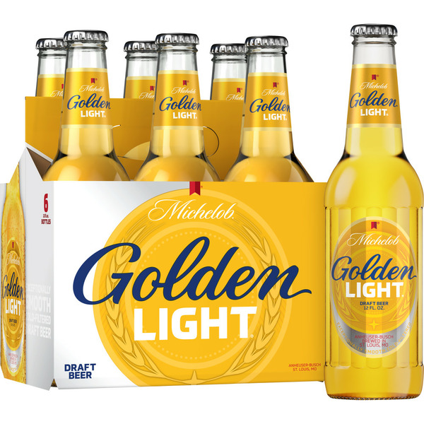 Beers & Coolers Michelob Golden Light Lager Draft Beer Bottles hero