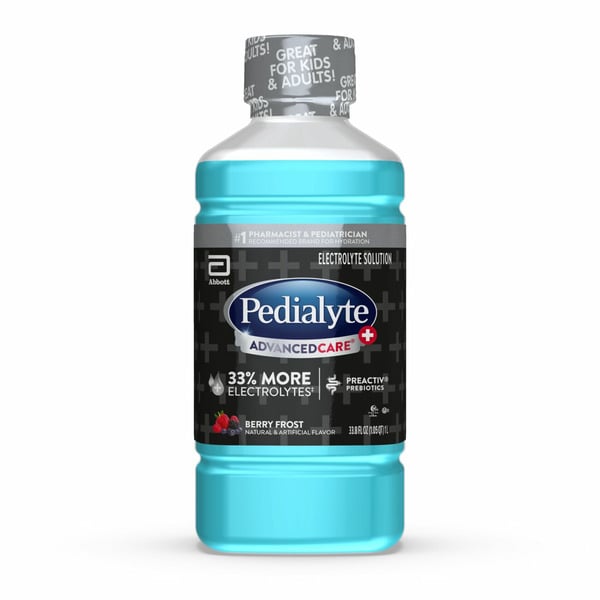 First Aid Pedialyte AdvancedCare Plus Electrolyte Solution, Berry Frost hero