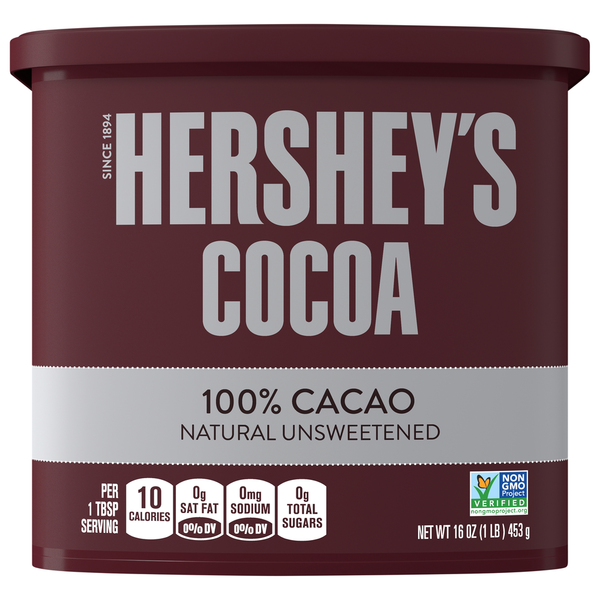 Baking Ingredients Hershey's Natural Unsweetened Cocoa Powder hero