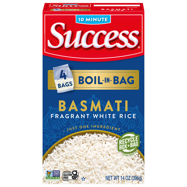 Rice & Grains Success Boil in Bag Basmati White Rice hero