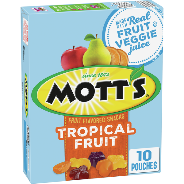 Fruit & Vegetable Snacks Mott’s Tropical Fruit Snacks, 10 Count hero