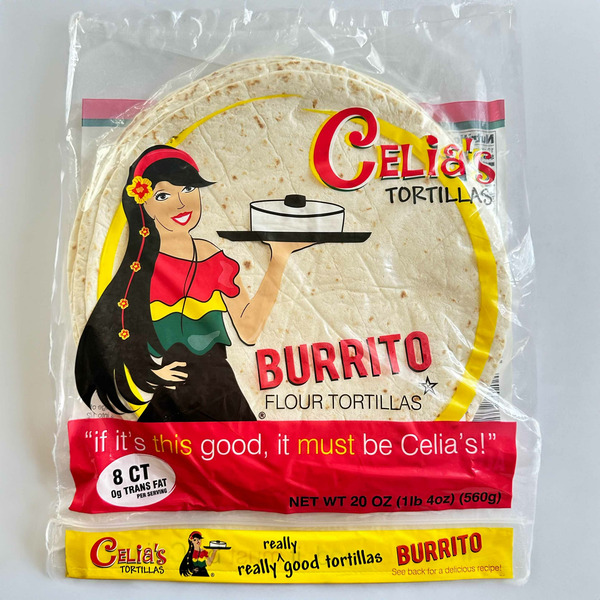 Tortillas & Flat Bread Celia's Flour Tortillas Burrito hero