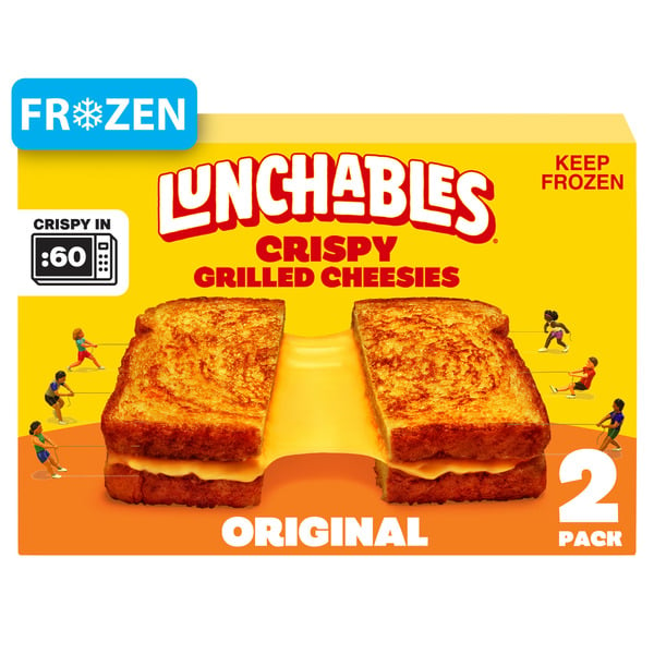 Lunchables Crispy Grilled Cheesies, Original American Cheese Sandwich hero