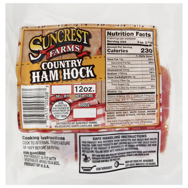 Packaged Meat Suncrest Farms Country Ham Hock hero